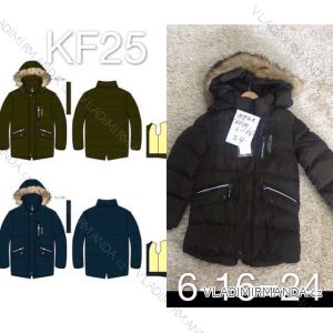 Boy´s winter coat with hood and fur youth (6-16 years) SAD SAD19KF25