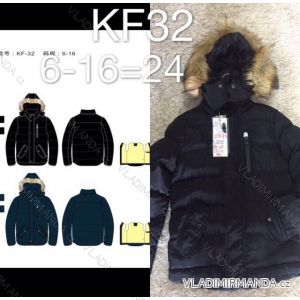 Boy´s winter coat with hood and fur youth (6-16 years) SAD SAD19KF32