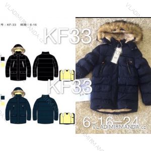 Boy´s winter coat with hood and fur youth (6-16 years) SAD SAD19KF33