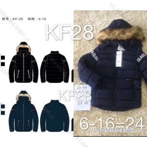 Boy´s winter coat with hood and fur youth (6-16 years) SAD SAD19KF28
