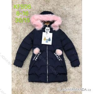 Girls' Coat Winter Hooded + Fur Teen (8-16 years) SAD SAD19KF506