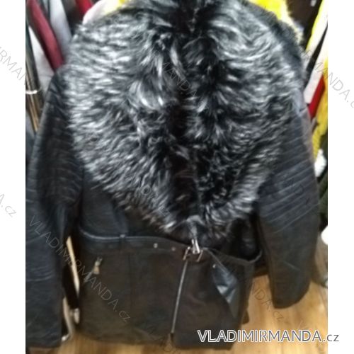 Coat LEATHER Winter with fur women (s-XL) Ature IM919F805