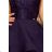 205-3 LAURA Flared Dress with Lace - Navy Blue
