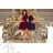 205-3 LAURA Flared Dress with Lace - Navy Blue
