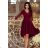 210-1 NICOLLE - lace neckline - burgundy color
