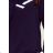223-1 Comfortable sweatshirt with white shoulders - navy blue
