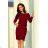 189-5 Sports dress with neckline - Burgundy color
