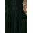 210-3 NICOLLE - lace neckline - dark green
