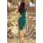 227-1 MEGAN Dress with a neckline - green color
