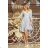 210-9 NICOLLE - long lace neckline dress - Gray
