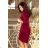 237-2 KELLY Elegant dress with a neckline - burgundy
