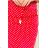13-98 Sports dress with binding and pockets - red + polka dots
