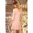 228-1 LUCY - Pleated Comfort Dress - Peach
