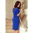 249-1 CASSIE - short sleeves dress - royal blue
