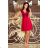 242-2 ANNA dress with lace - Burgundy color
