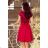 242-2 ANNA dress with lace - Burgundy color
