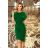 240-1 ROXI dress with asymmetrical skirt and belt - green
