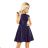 Dress MARTA with lace - navy blue 157-1

