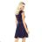 Dress MARTA with lace - navy blue 157-1
