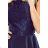 Dress MARTA with lace - navy blue 157-1
