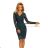 170-2 Lace dress with neckline - green
