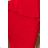 192-5 Elegant Midi Dress with Frill - RED
