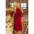 195-3 ALICE Dress with bows - Burgundy color
