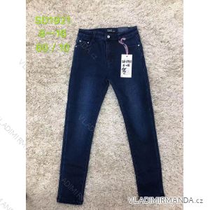 Jeans winter with fleece children adolescent girls (8-16 years) SAD SAD19SD1921