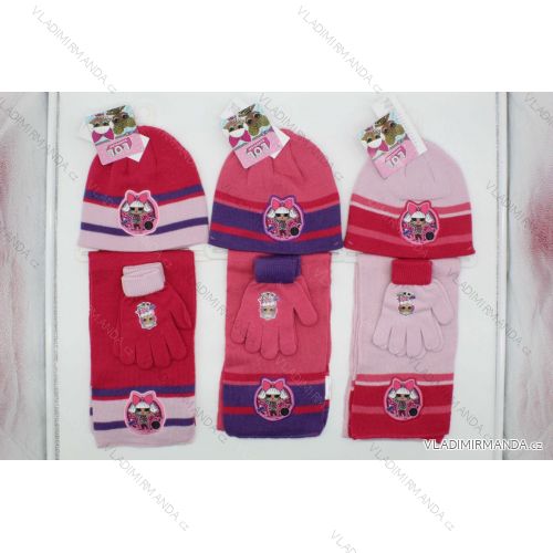 Set hat gloves and scarf lol baby girl (10 * 13 cm) SETINO 1922-9066
