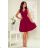 274-1 ANITA Frill dress - burgundy
