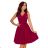 274-1 ANITA Frill dress - burgundy
