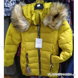 Jacket winter with hood and fur women (S-2XL) POLISH FASHION PM219036
