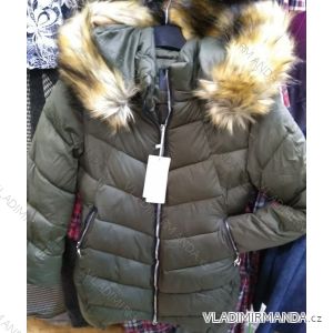 Jacket winter with hood and fur women (S-2XL) POLISH FASHION PM219037
