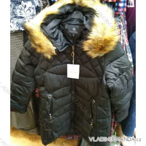 Jacket winter with hood and fur women oversized (XL-4XL) POLISH FASHION PM219042

