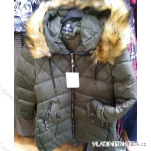 Jacket winter with hood and fur women oversized (XL-4XL) POLISH FASHION PM219043
