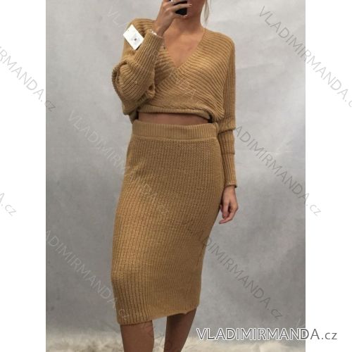 Sweater Skirt Knitted Long Sleeve Women's (uni sl) ITALIAN FASHION IM919789