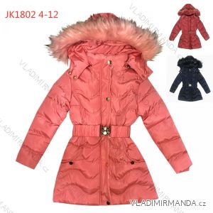 Jacket / coat winter quilted with fur kids adolescent girls (4-12 years) KUGO JK1802