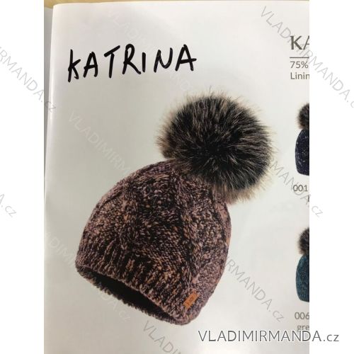 Women's winter hat (ONE SIZE) WOOLK POLISH FASHION PV419KATRINA