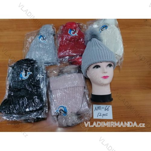 Winter cap with pompon ladies (ONE SIZE) DELFIN NM-66