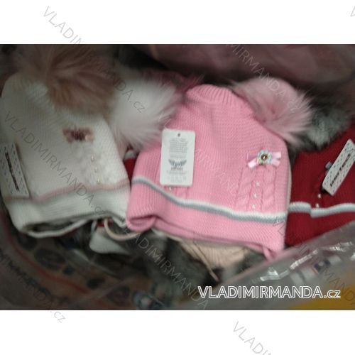 Baby winter warm cap for girls (3-8 years) PERFECT POLAND PRODUCTION PV919006