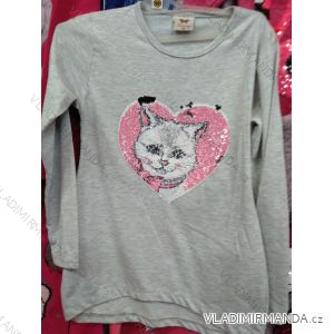 T-shirt long sleeve with sequins children adolescent girls (122-152) TUZZY TURKISH FASHION TM219147
