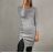 Line Long Sleeve Dress with Buttons Women (UNI S / M) ITALIAN FASHION IM1419038
