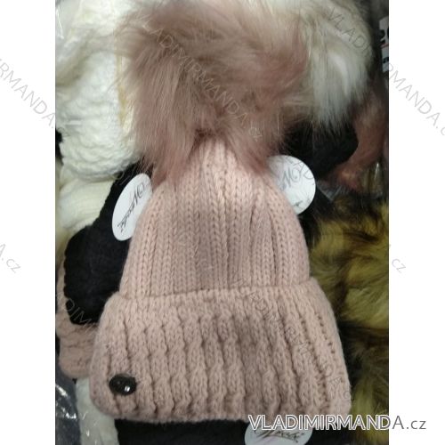 Women's warm winter fleece hat (ONE SIZE) WROBI POLAND PV919024
