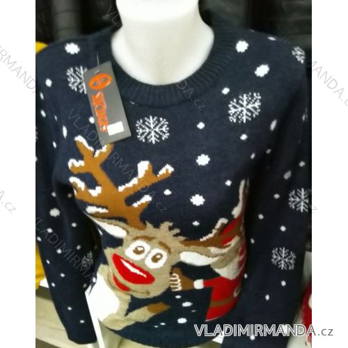 Sweater Christmas Pattern Warm Knit Long Sleeve Ladies (s-xl) TURKISH MODA MA719004