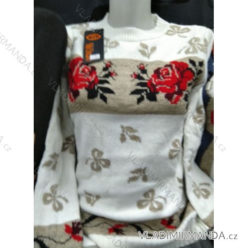 Sweater Christmas Pattern Warm Knit Long Sleeve Ladies (s-xl) TURKISH MODA MA719008
