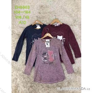 T-shirt long sleeves warm with sequins youth girls (134-164) SAD SAD19CH5983
