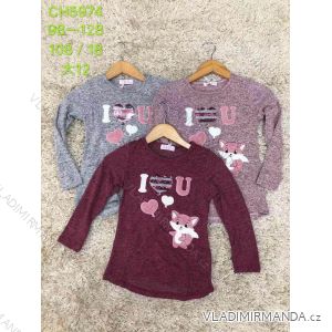 T-shirt long sleeves warm with sequins children's girl (98-128) SAD SAD19CH5974
