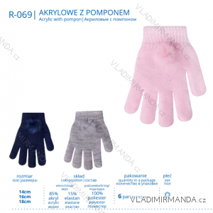 Women´s gloves with pompon YoClub PV319R-069
