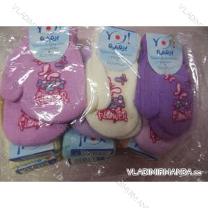 Gloves / mittens for babies knitted (0-12 mint) R-115