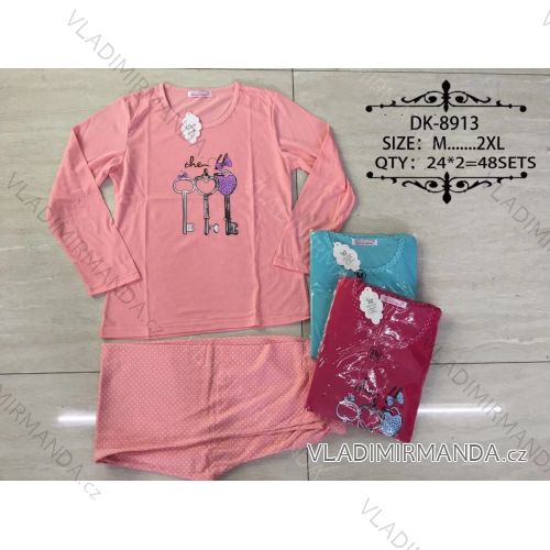 Pajamas Long Ladies Cotton (m-2xl) VALERIE DREAM DK-8907